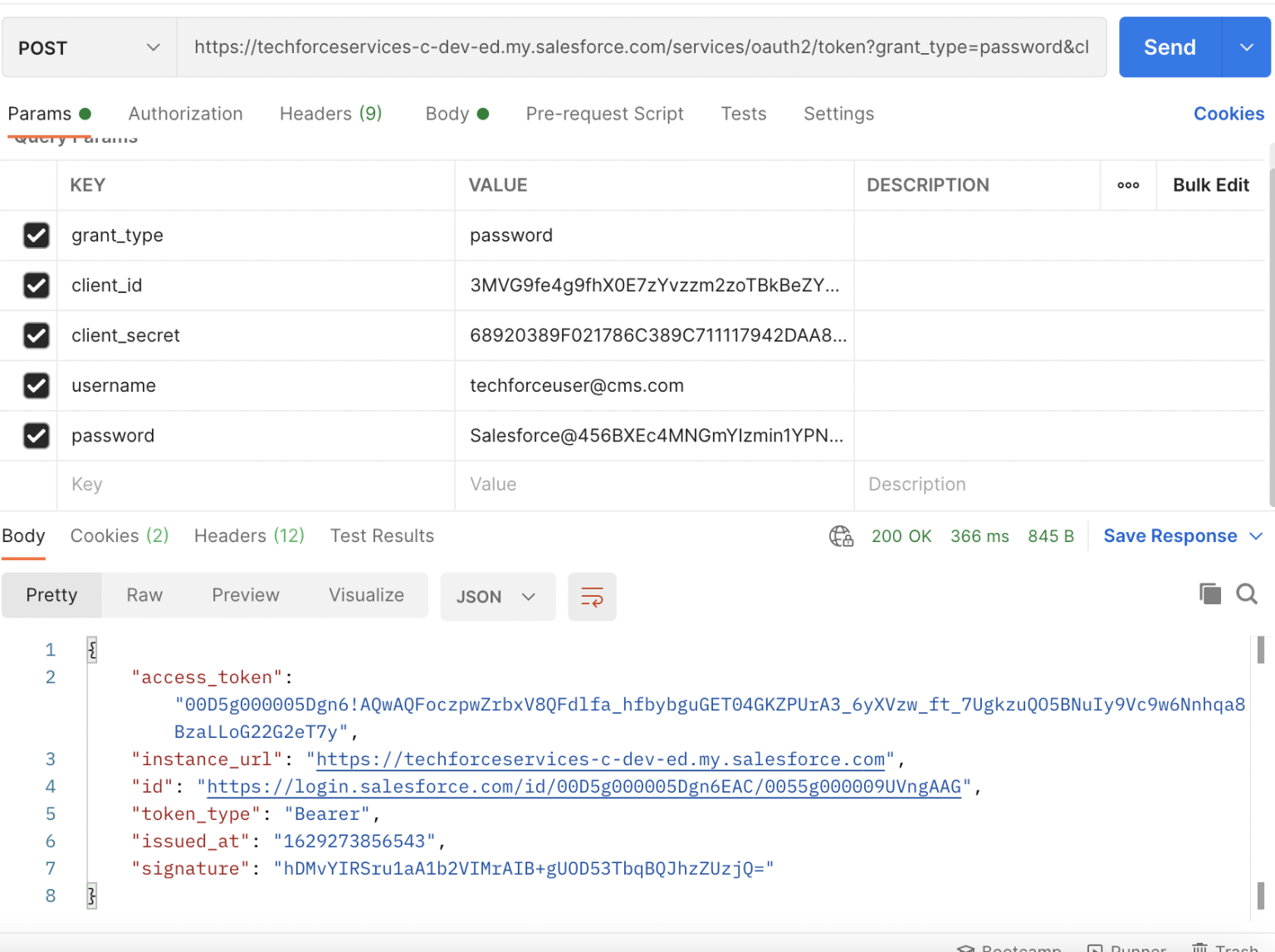 API CONNECTION WITH SALESFORCE CMS FROM POSTMAN/WORKBENCH FOR TESTING OUTPUT