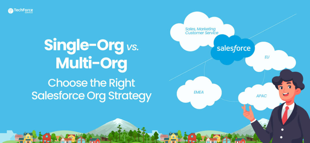 Comparison of single-org and multi-org Salesforce strategies for sales. Choose the right approach.
