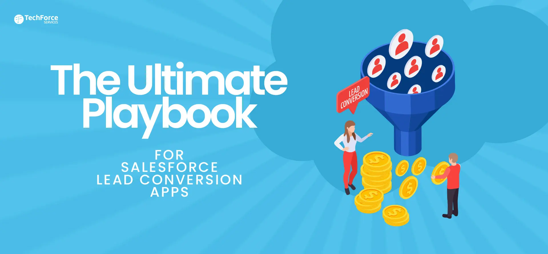 Glowing digital cloud with text: The Ultimate 2026 Playbook for Salesforce Lead Conversion Apps.